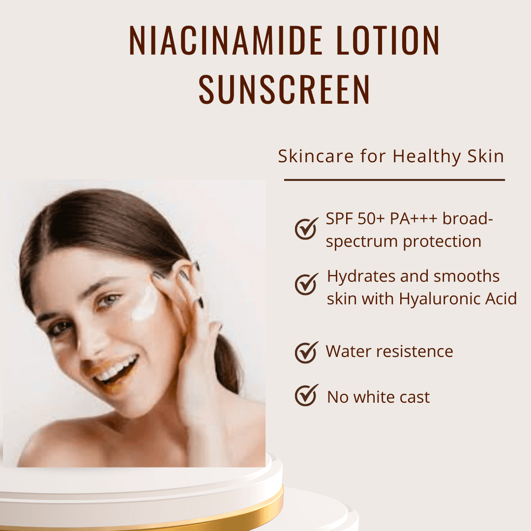 Pack Of 2 Rhyn Derma Niacinamide Sunscreen Lotion SPF 50+ Nepal | Oil Control & Blue Light Protection 50ml - image 3