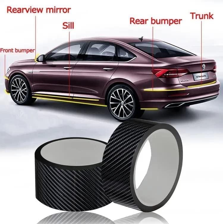 High Anti Scratch White Carbon Fiber Polyvinyl Chloride Paint Protection Film Tape Ppf For Car N BIKE Protection And Decoration For All Car Door - (Black) (2 Inches X 5 Meters)) - image 1