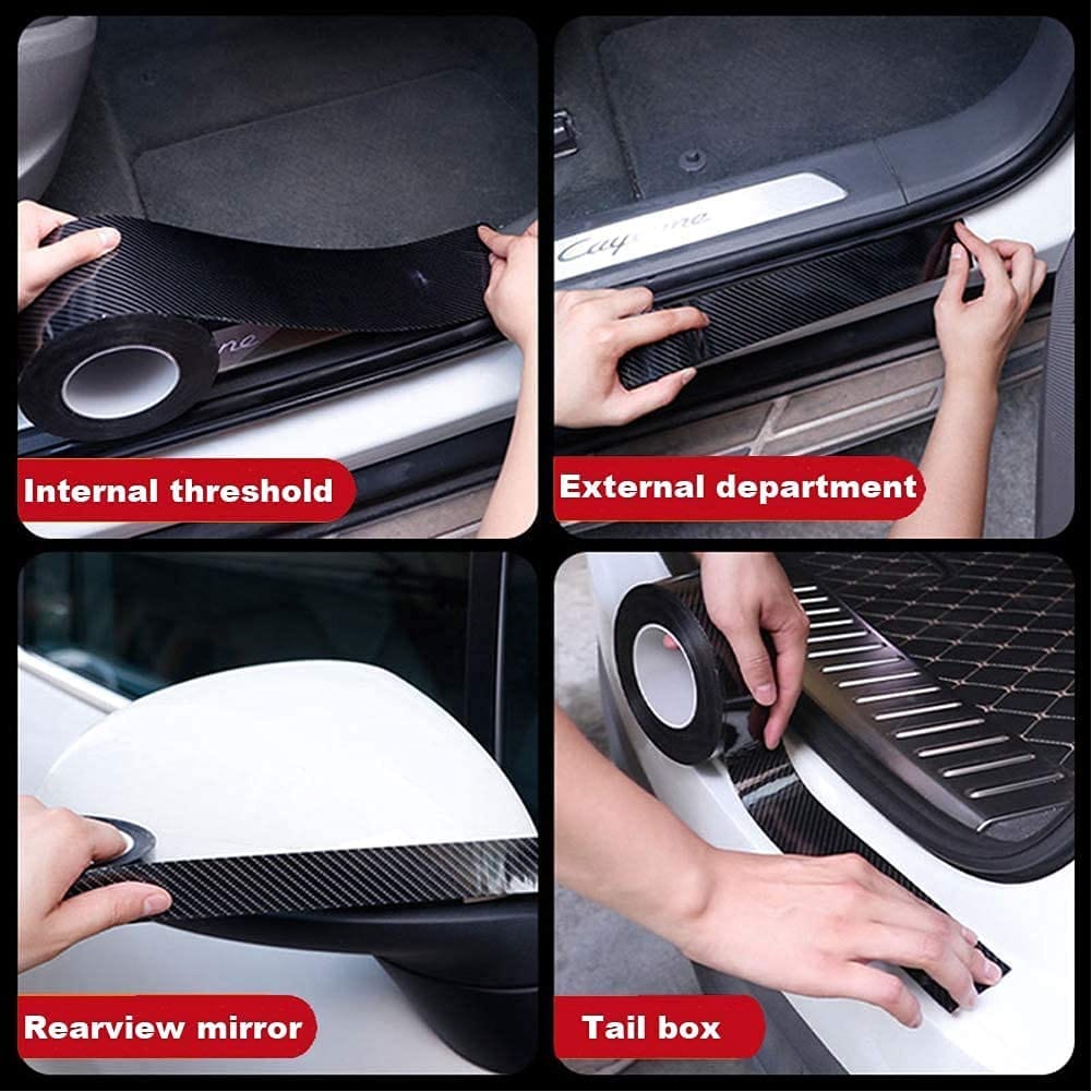 High Anti Scratch White Carbon Fiber Polyvinyl Chloride Paint Protection Film Tape Ppf For Car N BIKE Protection And Decoration For All Car Door - (Black) (2 Inches X 5 Meters)) - image 3