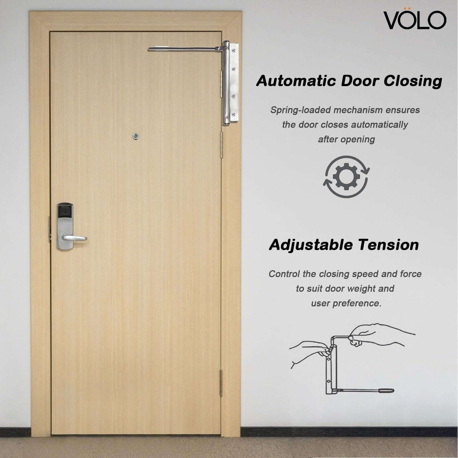 Automatic Door Closing For Wooden, Residential & Commercial Doors | Durable Fitting Set Included | Pack Of 1 - image 4