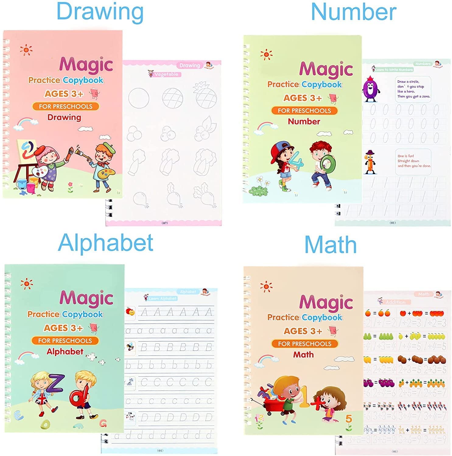 Nepali And English Languages Sank Magic Practice Copybook (5 BOOK + 10 REFILL+ 1 Pen +1 Grip) - Children'S Book | - image 2