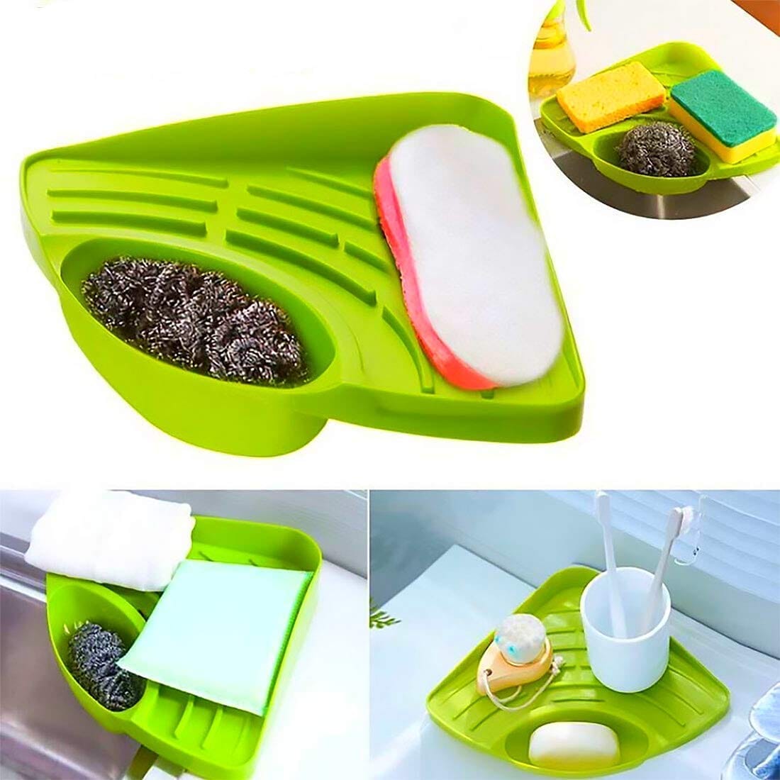 Corner Kitchen Sink Organizer Wash Basin Storage Organiser - image 4