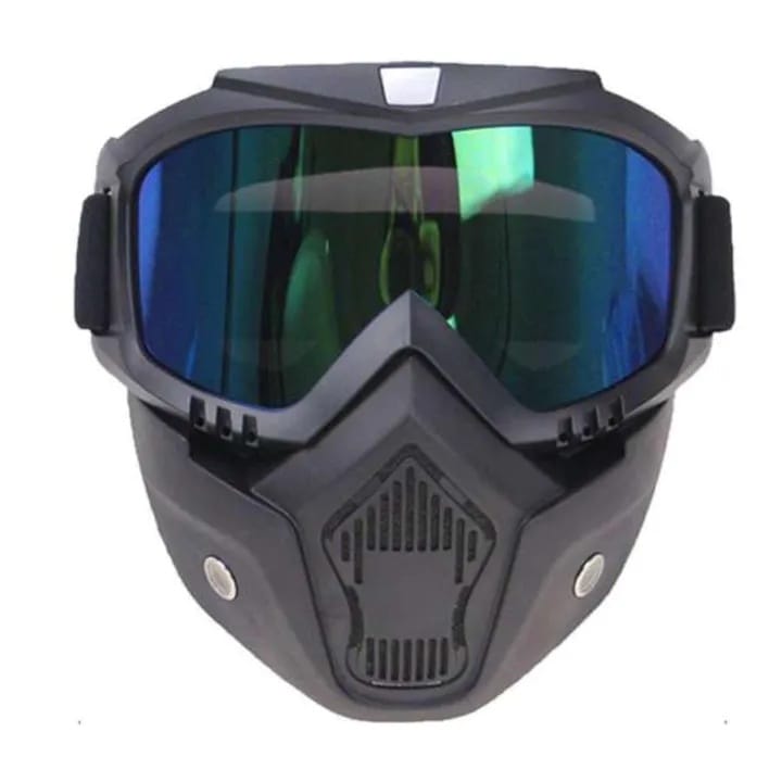 Motorcycle Bike In 2 In 1 Detachable Helmet Goggles Mask ) - image 2