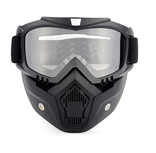 Motorcycle Bike In 2 In 1 Detachable Helmet Goggles Mask ) - image 1