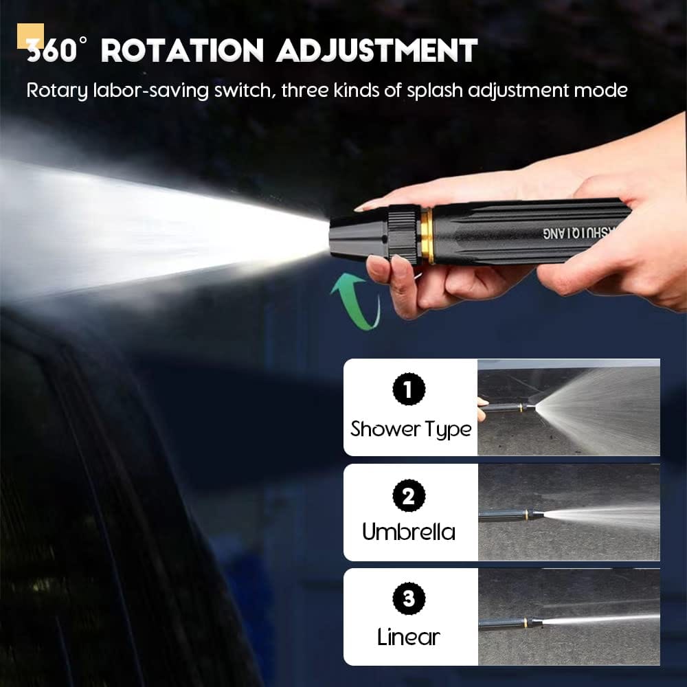 High Pressure Spray Gun Garden Power Washer Car Wash Water Gun Hose Metal Nozzle Watering Irrigation Sprinkler Home Garden Tool - image 1