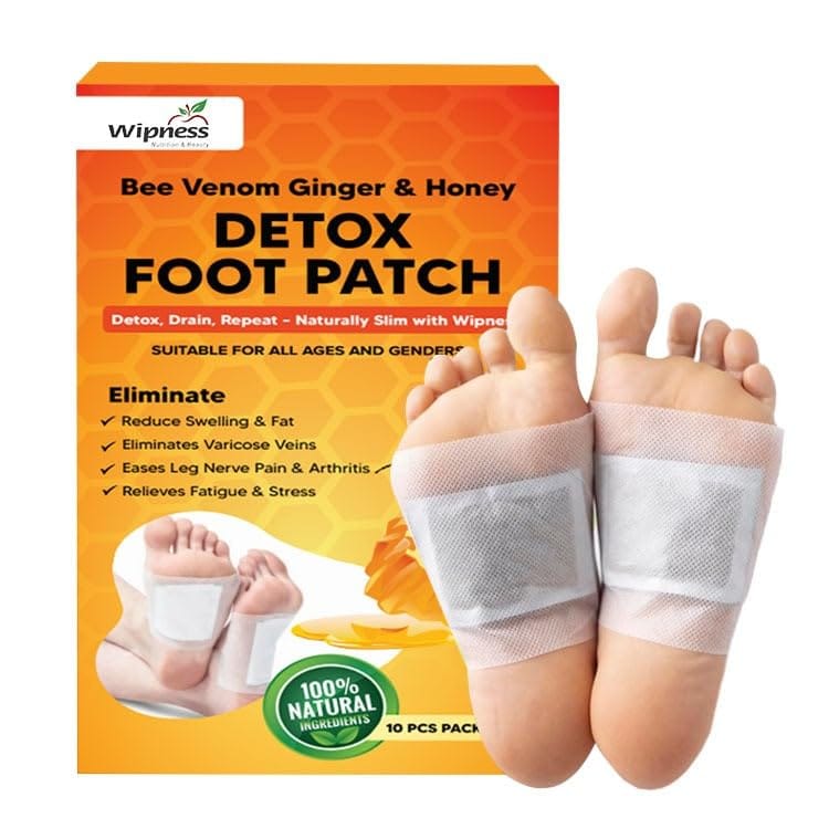 Bee Venom Detox Foot Patches For Feet (1 Pack X 10 Patches) | Relaxation & Stress Relief Foot Patches | Overnight Foot Care Patches For Better Sleep | For Men & Women - image 1