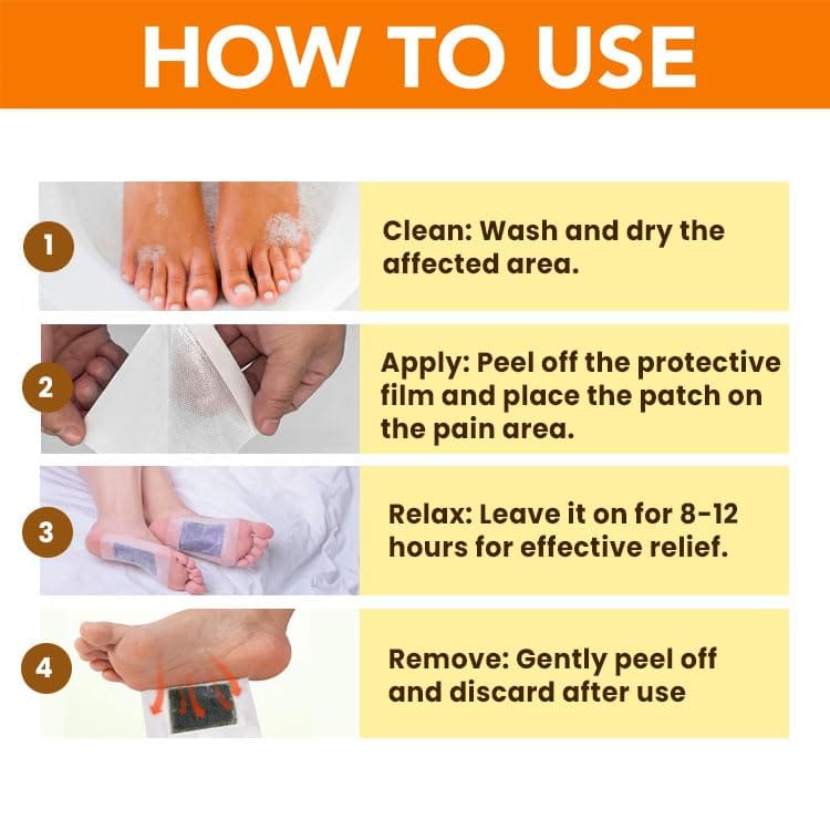 Bee Venom Detox Foot Patches For Feet (1 Pack X 10 Patches) | Relaxation & Stress Relief Foot Patches | Overnight Foot Care Patches For Better Sleep | For Men & Women - image 2