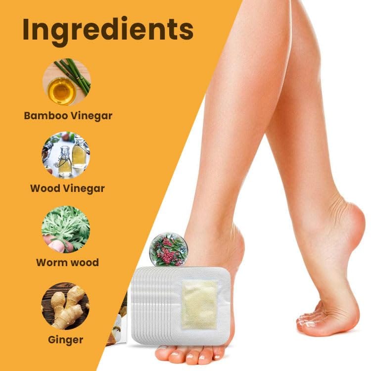 Bee Venom Detox Foot Patches For Feet (1 Pack X 10 Patches) | Relaxation & Stress Relief Foot Patches | Overnight Foot Care Patches For Better Sleep | For Men & Women - image 3
