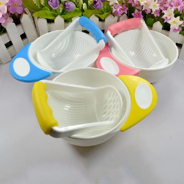 Mumlove Baby Food Manual Masher And Bowl Set BPA-Free - Blue - image 2