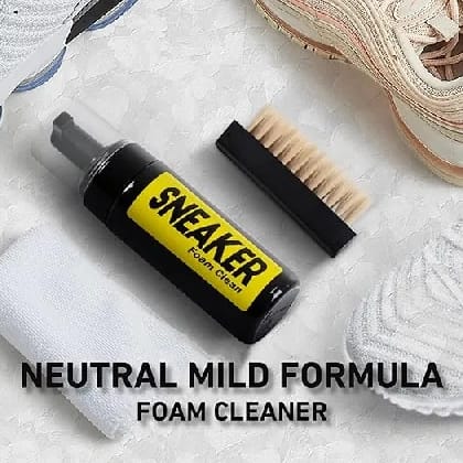 Shoe Cleaner Kit For Sneakers With Water-Free Foam Brush And Cloth - Multicolor - image 5