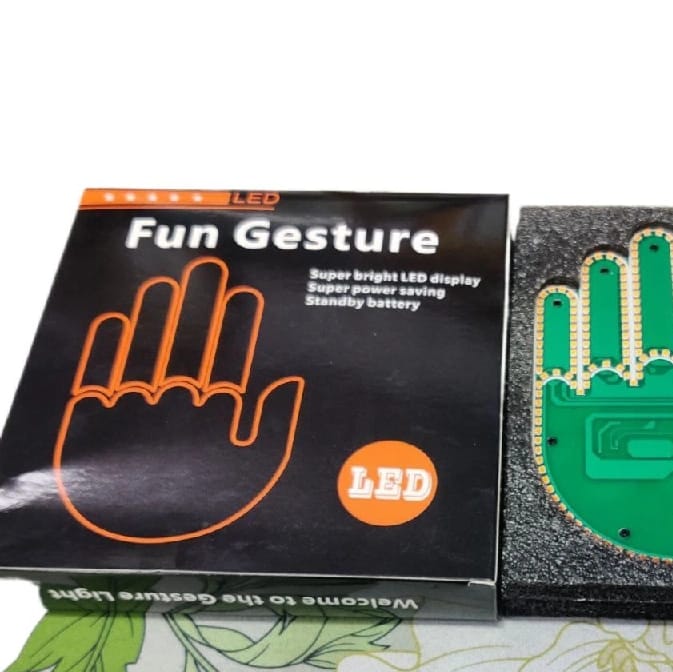 Car Finger LED Gesture Light With Remote - image 3