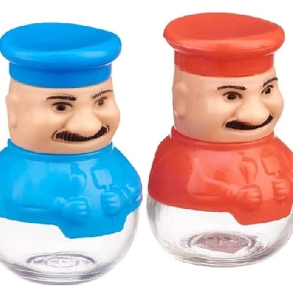 Chef Style Salt And Pepper Shaker Set 2 Pieces - Multicolor - image 1