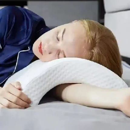 Memory Foam U-Shaped Couple Cuddle Pillow With Neck Support - Multicolor - image 5