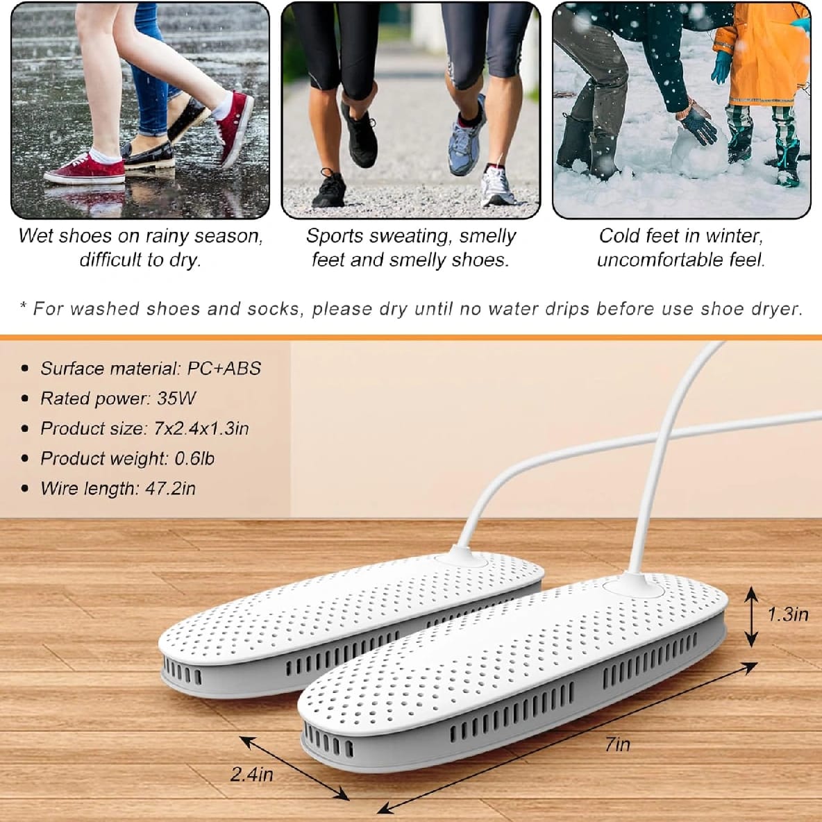 Portable Silent Electric Dryer For Shoes Socks Gloves - Multicolor - image 4
