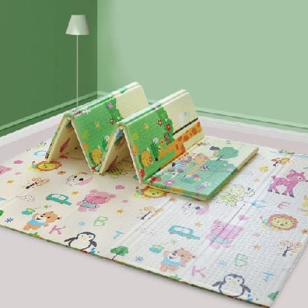 Foldable Double-Sided Kids Play And Crawling Mat With Assorted Colors And Designs - Multicolor - image 2