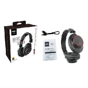 NIA S3000 Stereo Over-Ear Wireless Bluetooth Foldable Headphones With MP3 Playback - Multicolor - image 3