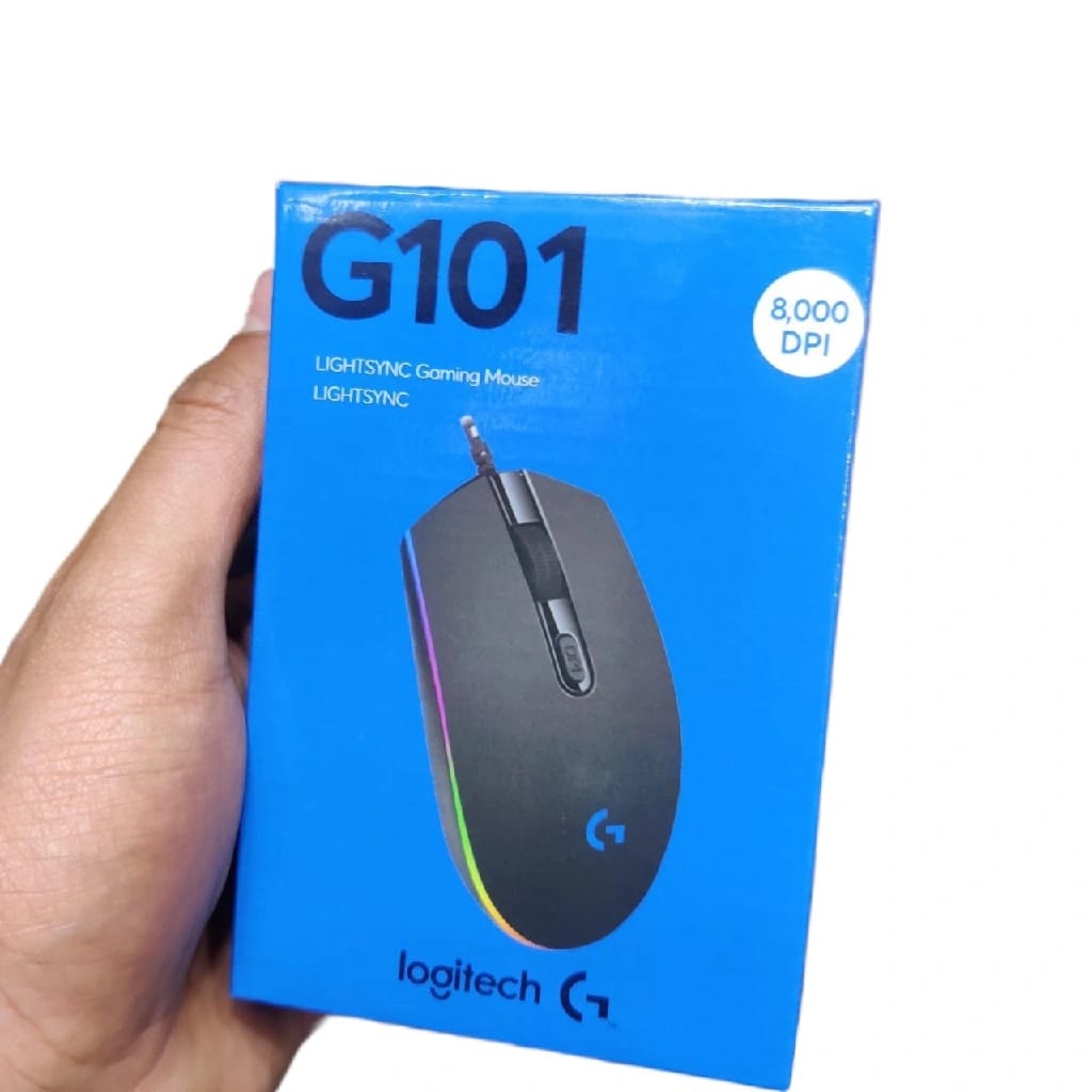 G101 RGB Wired Optical Mouse From Light Sync Logi-Tech 8000dpi - image 2