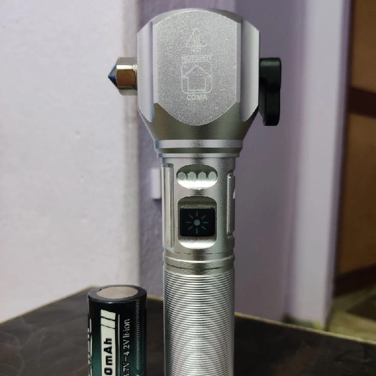 9900mAh Telescopic Rechargeable RGB LED Torch - (Multicolor) - image 2