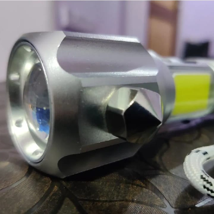 9900mAh Telescopic Rechargeable RGB LED Torch - (Multicolor) - image 4