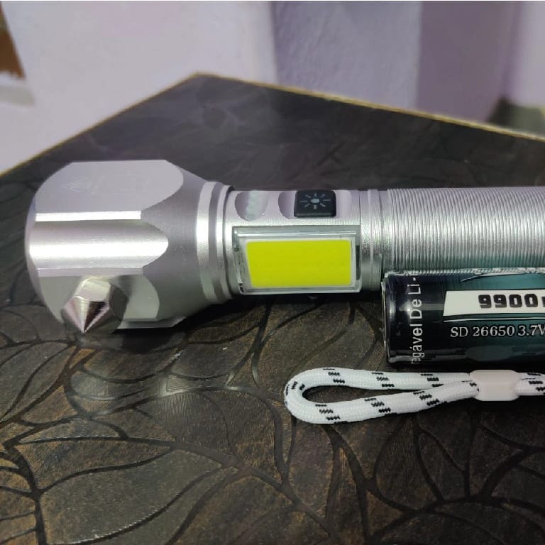 9900mAh Telescopic Rechargeable RGB LED Torch - (Multicolor) - image 3