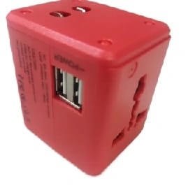 Genuine All-In-One Universal Travel Adapter With Dual USB Ports For Devices - Multicolor - image 2
