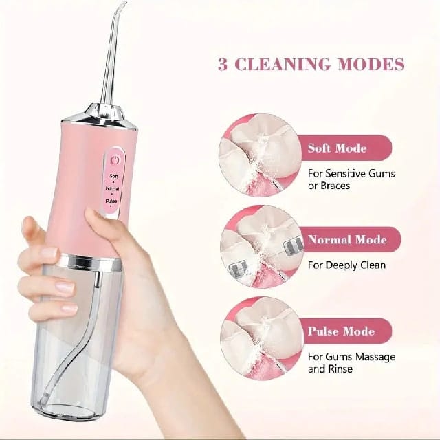 Portable USB Rechargeable Dental Water Flosser Oral Irrigator - Multicolor - image 3