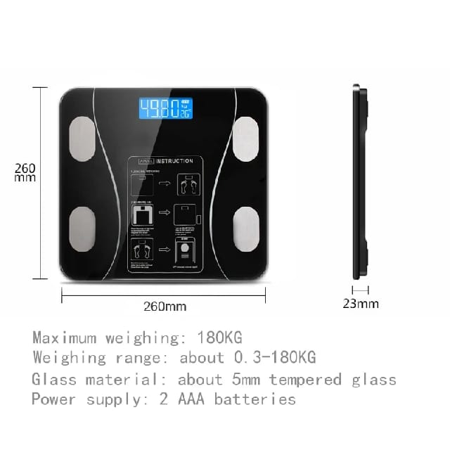 Bluetooth Body Weight Scale - Multicolor - image 2