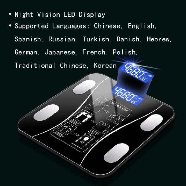 Bluetooth Body Weight Scale - Multicolor - image 3