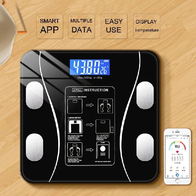 Bluetooth Body Weight Scale - Multicolor - image 1