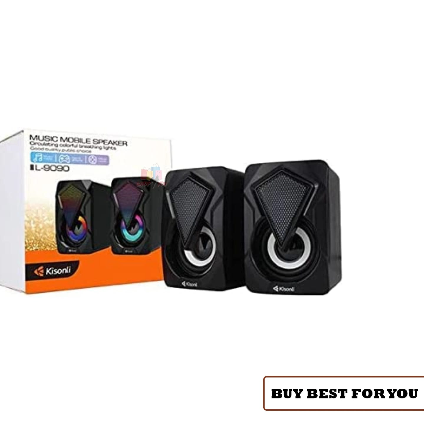 Kisonli L-9090 Multimedia Speaker For PC & Laptop - image 3
