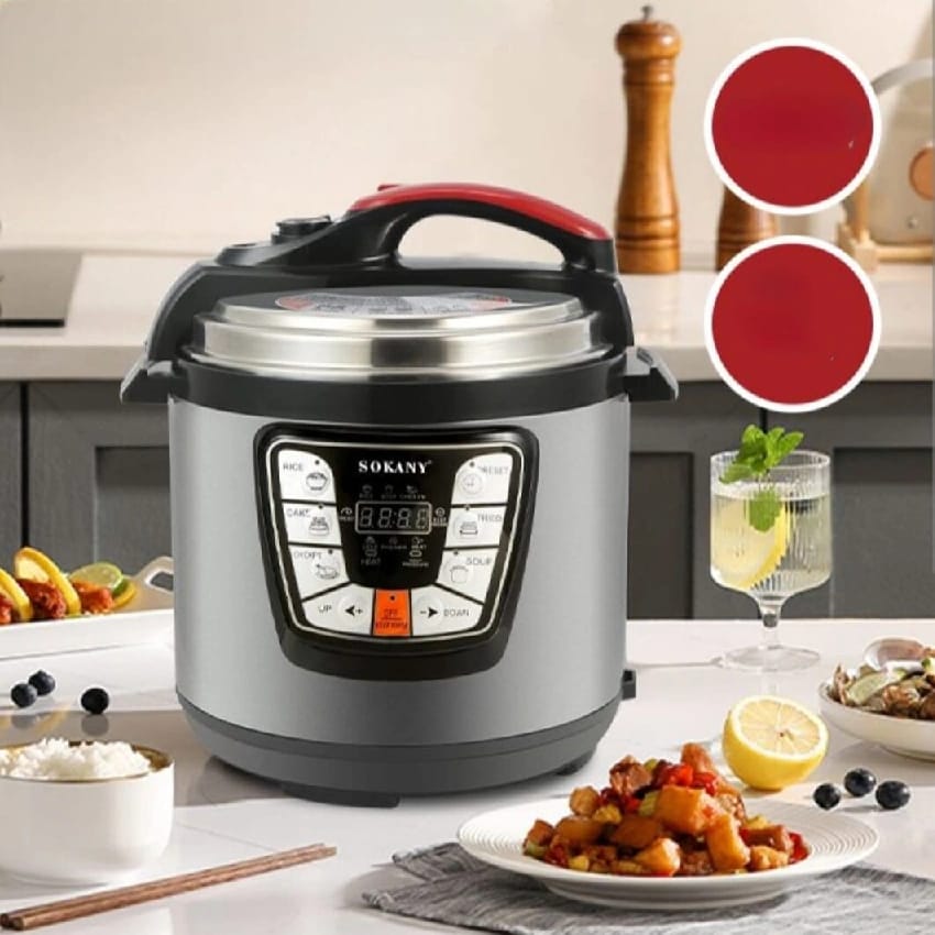 Sokany Multi Function Electric Pressure Cooker Rice Cooker 6 Lits - image 2