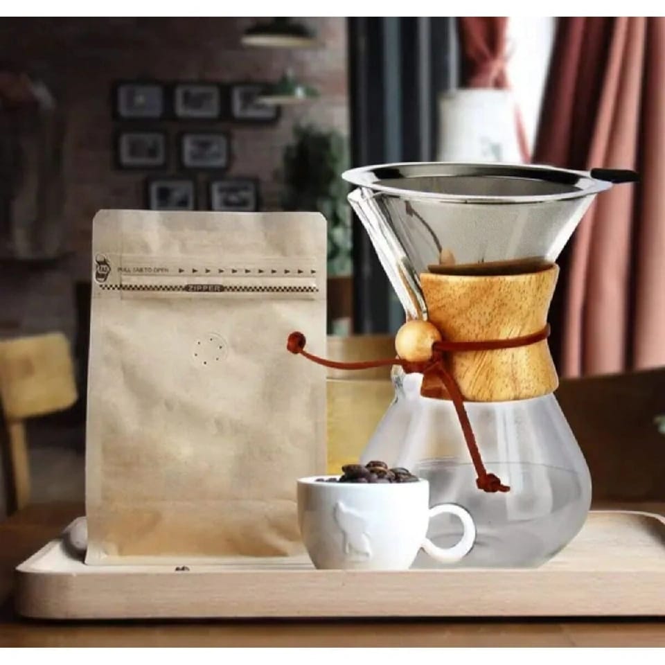 Portable Glass Coffee Maker Coffee Filter 6 Cups
