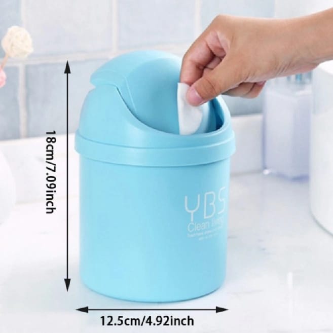 Cute Mini Table Top Dust Bin Swing Bin Waste Paper Bin - image 4