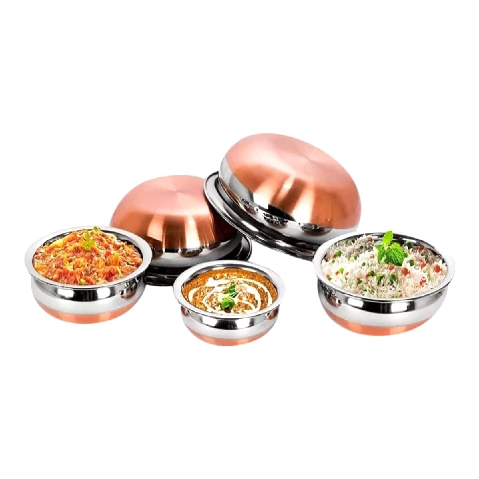 5 Pieces Copper Handi Set With Lid - image 2