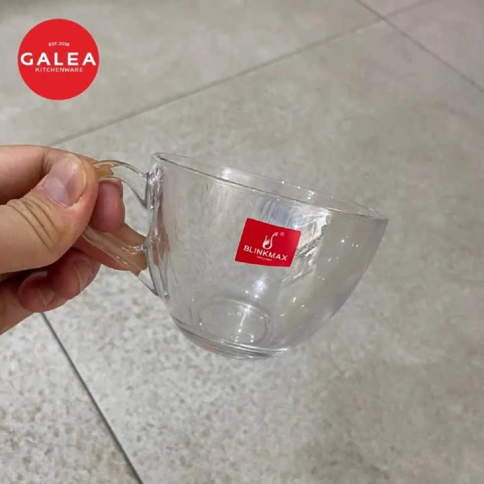 Premium Glass Mug For Coffee Latte,Tea,Hot And Cold-Set Of 6 Clear Glass Cup - image 2