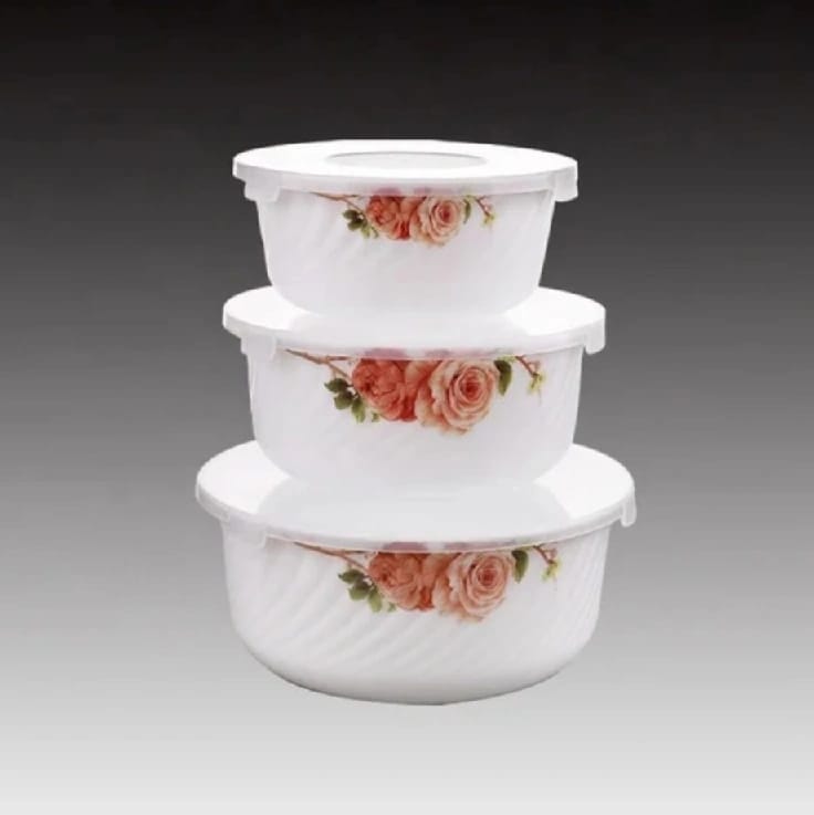 Microwave Safe Cook And Serve Ceramic Bowl Set Of 3 - image 4