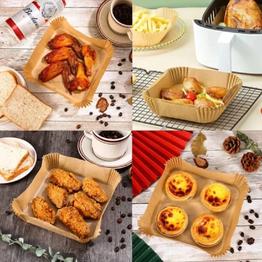Air Fryer Paper Liner Disposable Paper Tray For Air Fryer 50 Pcs - image 3