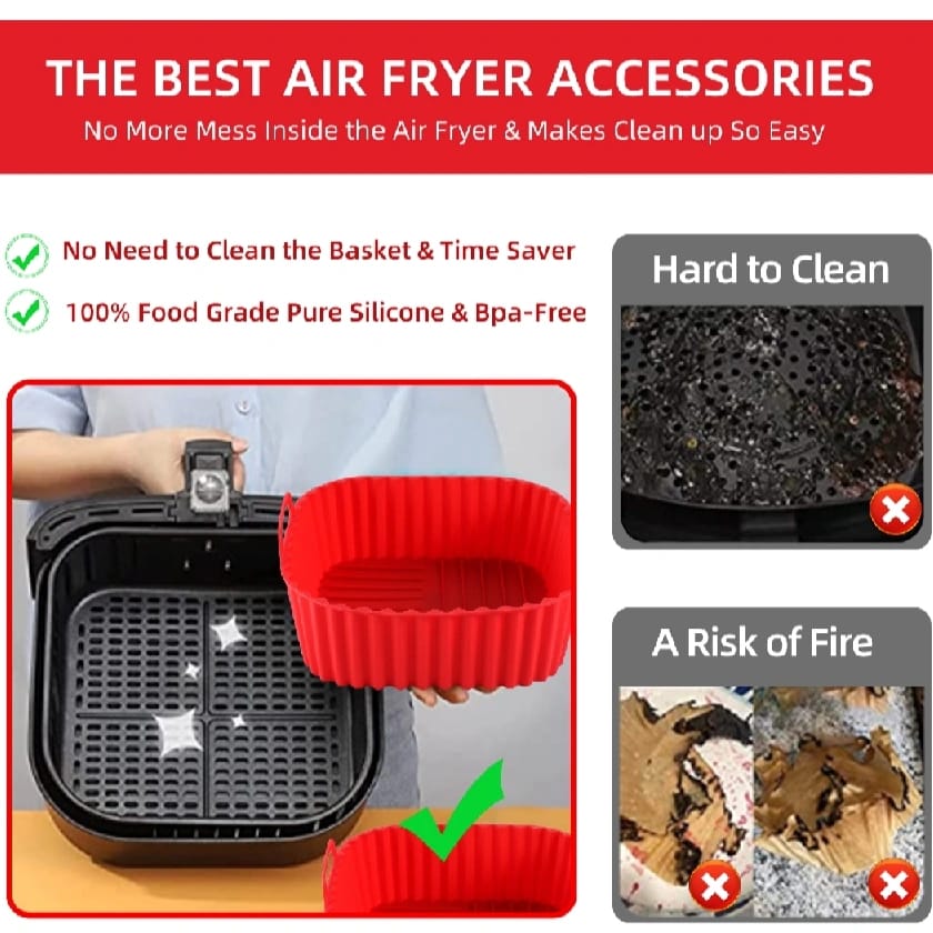 Silicone Air Fryer Liner Baking Tray For Air Fryer - image 4