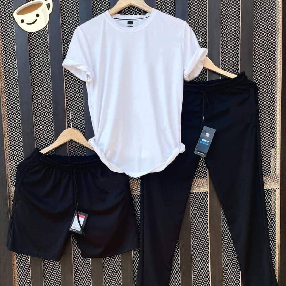 (Set Of 3) Summer Trouser, Halfpant And T-Shirt Set For Summer For Men - Fashion | T-Shirts For Men | Men'S Wear - image 1