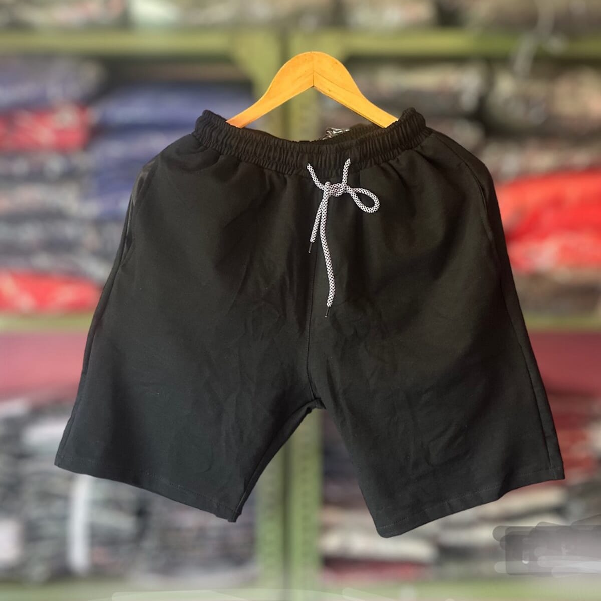 Summer Cotton Non Zipper Terry Comfortable Half Pant For Men - Black | Fashion Cotton Half Pant For Men - image 2