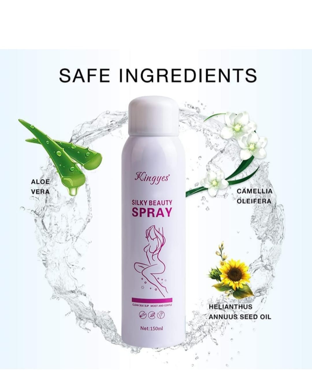 SILKY BEAUTY HAIR REMOVAL SPRAY – 150ml | Painless, Root-Deep & Growth-Inhibiting Formula - image 4