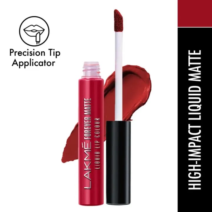 Lakme Forever Matte Liquid Lip Colour Red Revival - 5.6 Ml - image 1