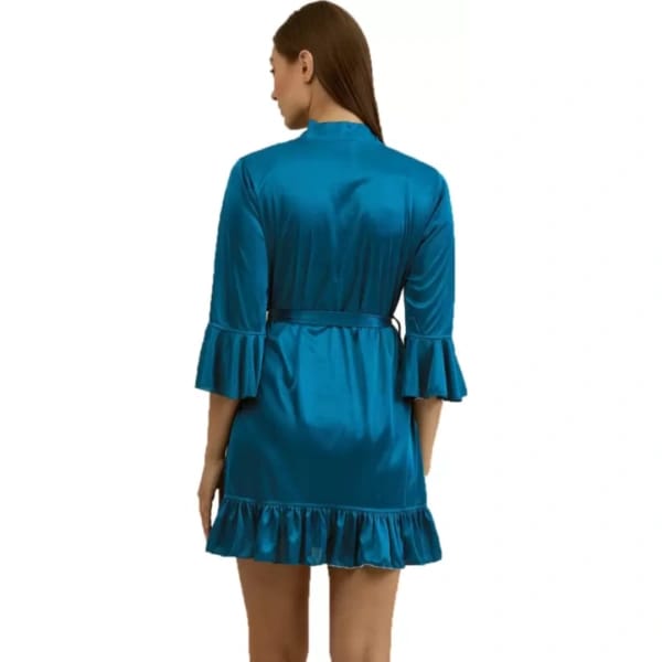 Nightwear Robe Set Sleepwear Satin Nighty For Women Free Size - image 4