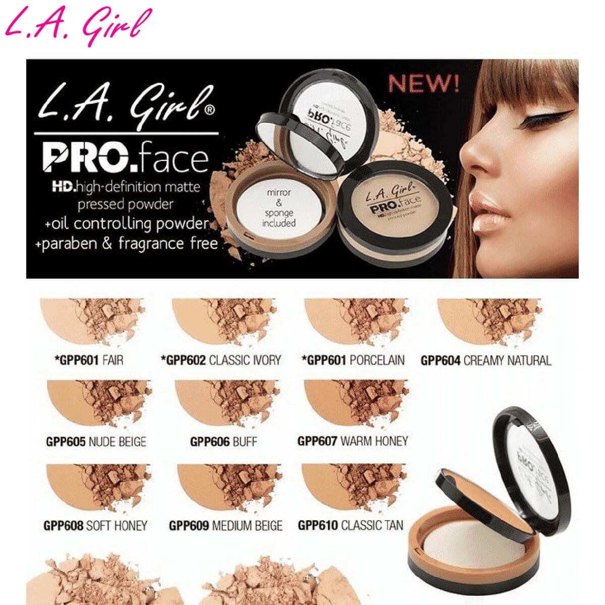 L.A. GIRL PRO Face Powder Creamy Natural 7g By Genuine collection - image 2