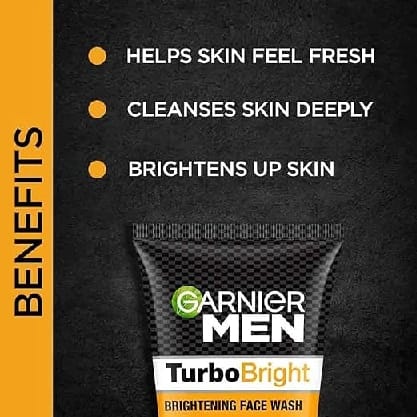 Men Turbo Brightening Face Wash 100g - image 3