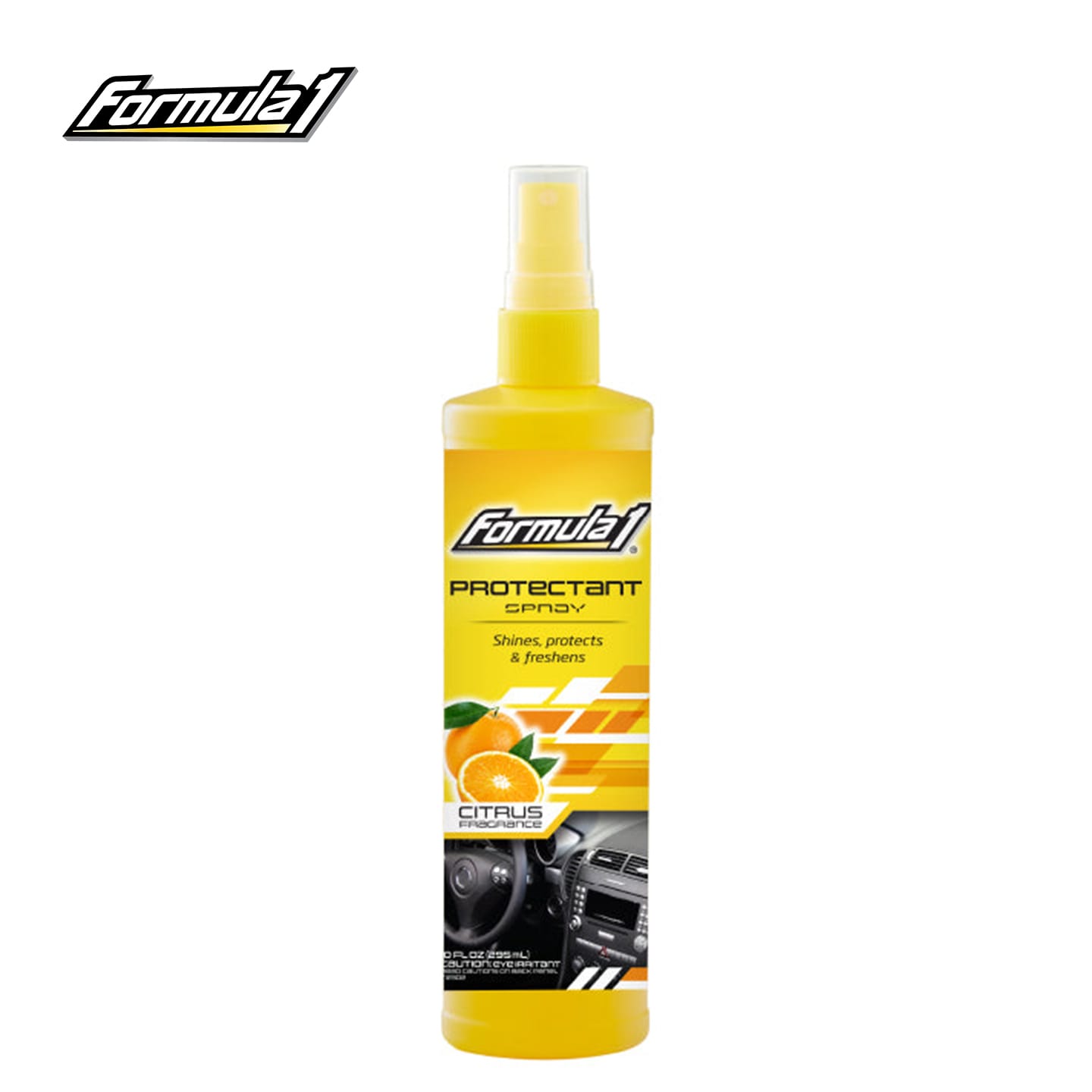 Formula1 Protectant - Citrus 295ML, Long‑Lasting Shine & Fresh Car Interior Fragrance For Vinyl, Rubber & Leather - - image 1