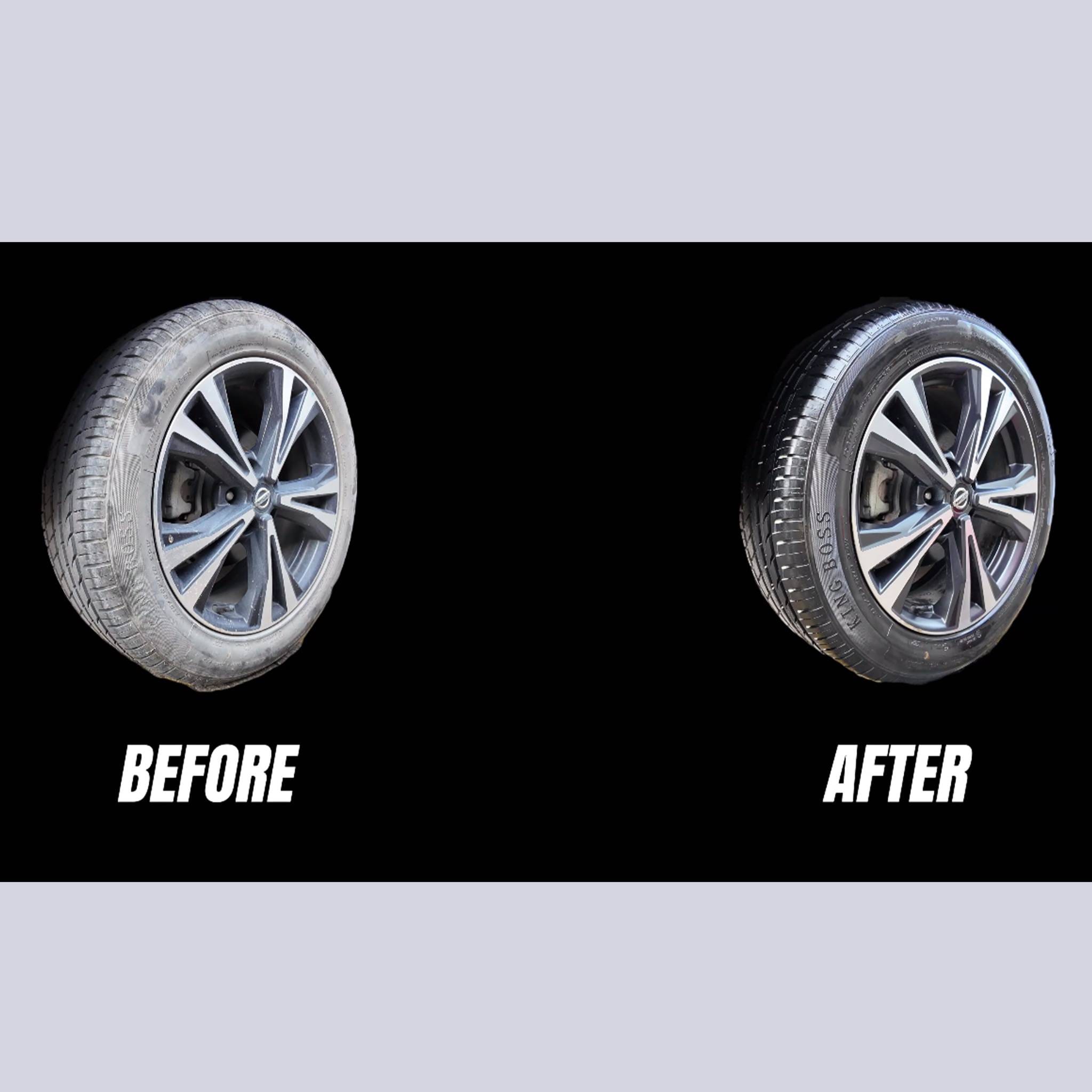 Tire Foam Polish - 668ML No-Wipe Spray For Deep Tire Cleaning & Shine VOC Compliant Biaobang - - image 4