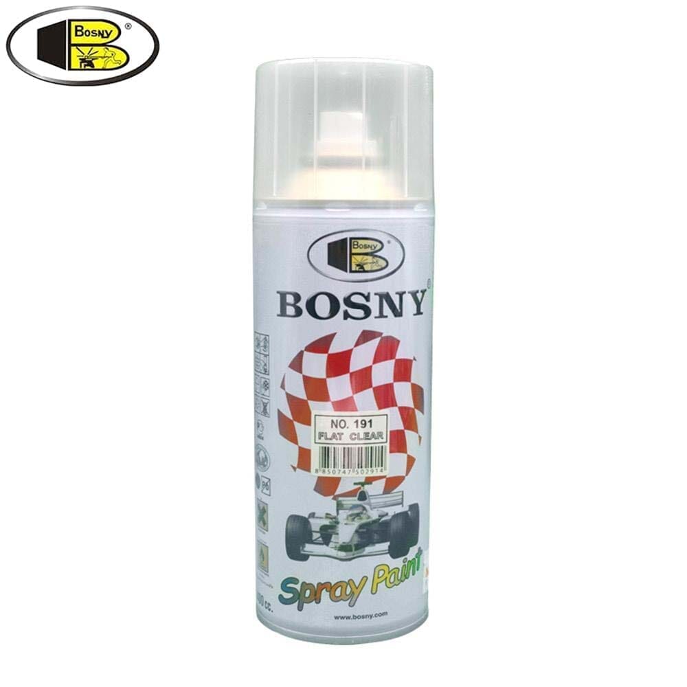 Spray Paint Flat Clear 400 Ml For Metal, Plastic, Wood, Wall, Car & Bike | Fast Drying, Brilliant Finish, Interior & Exterior Use | Multipurpose | Durable (Bosny) - - image 1