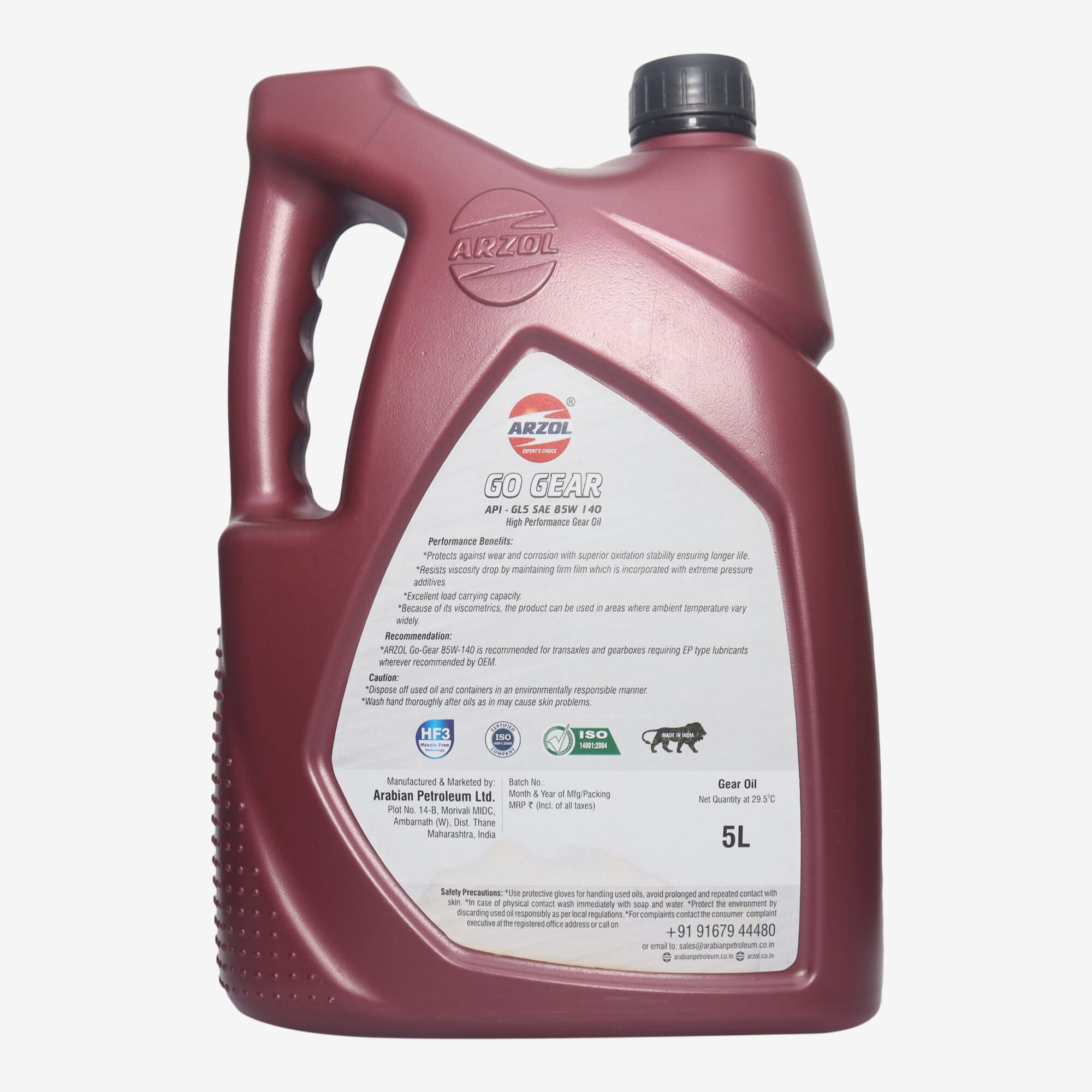 Lubricant Arzol Go Gear Ep 85W/140 (Api Gl-5) -5L - - image 2