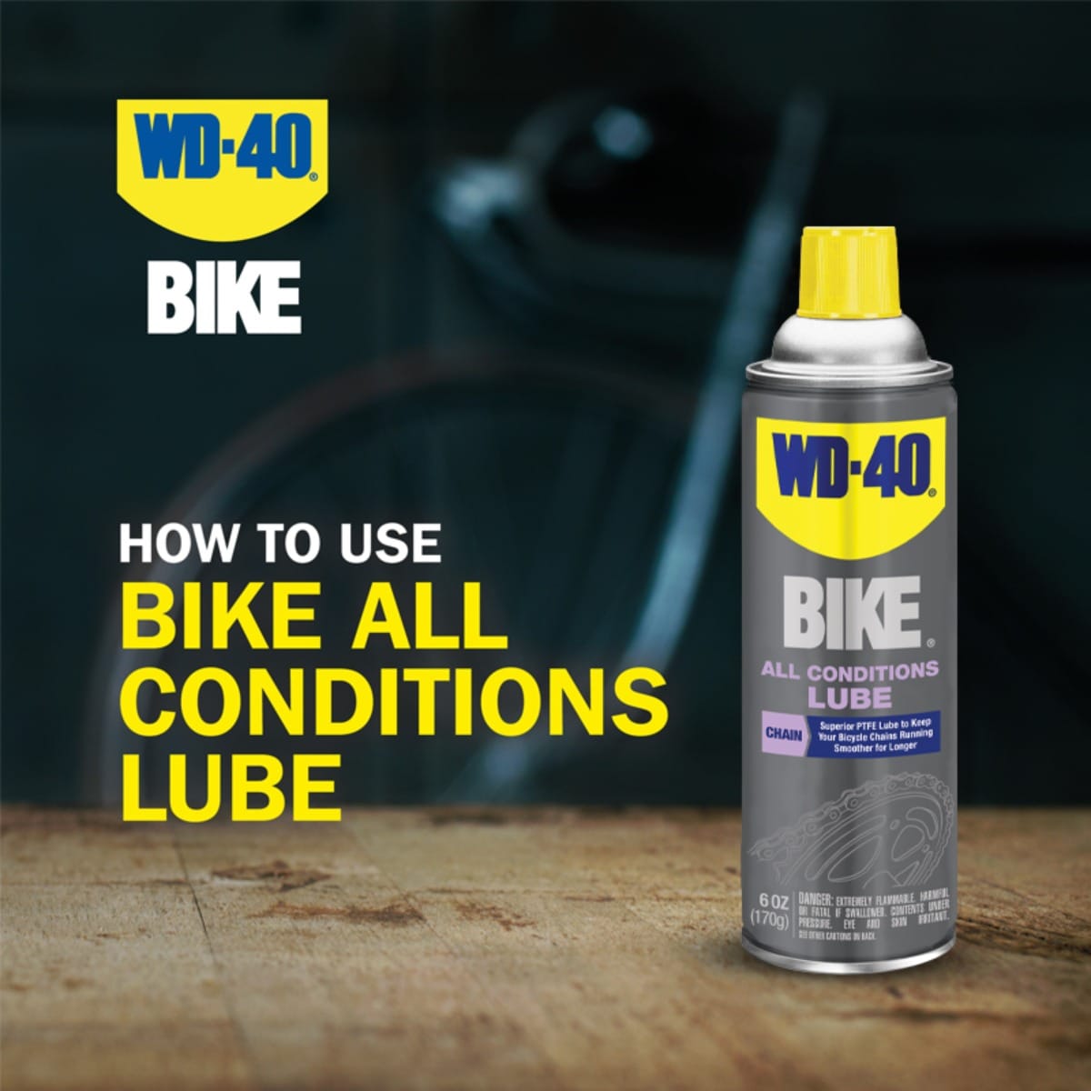 WD-40 Bike All Condition Lube-170G | WD40 All Condition Chain Lube 6OZ - - image 2